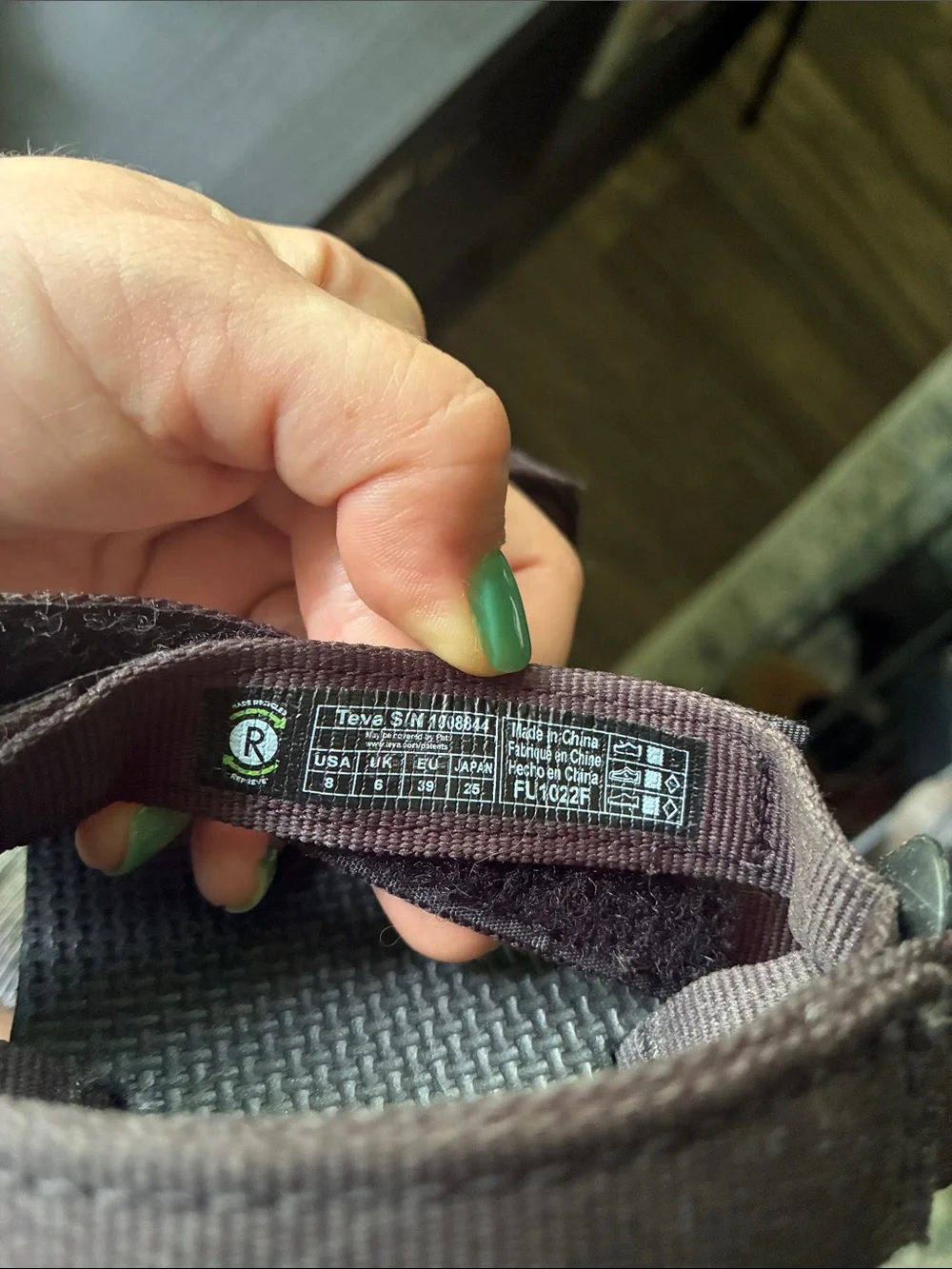 BLACK TEVA Women's Strappy Outdoor Sandals